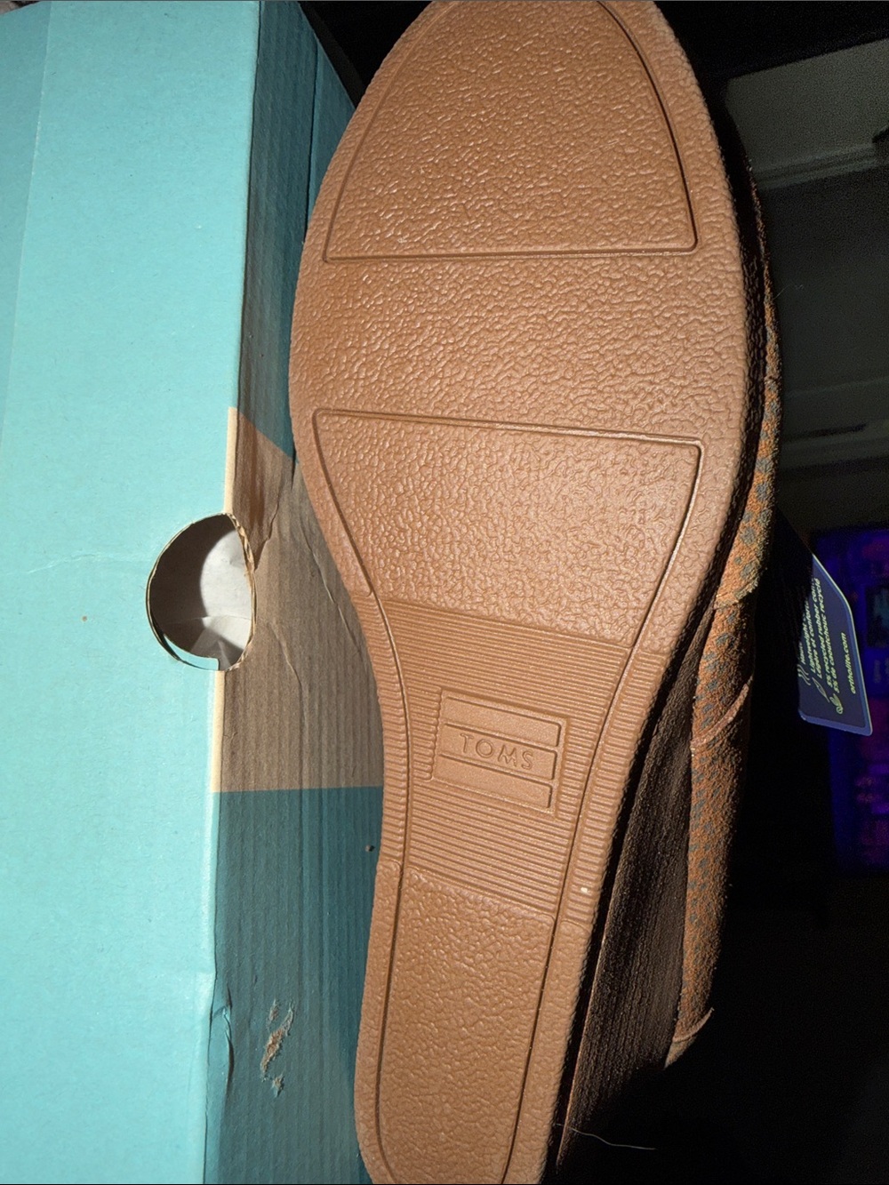 NWT TOMS Tan Cheetah Suede Wedge Ortholite Ankle Booties 7.5 InBox - Picture 7 of 8